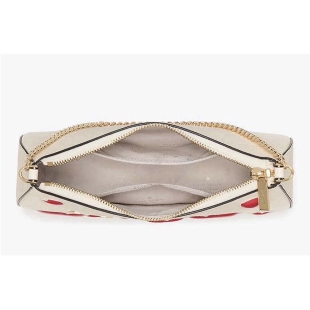 Kate Spade Puffy Heart Madison Convertible Crossbody Bag Meringue NWT KK221 - Picture 5 of 6